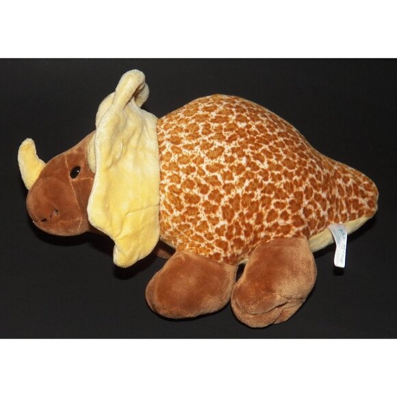 All Mine Triceratops Brown Dinosaur Plush 12" Stuffed Animal Toy Lovey - Picture 3 of 7